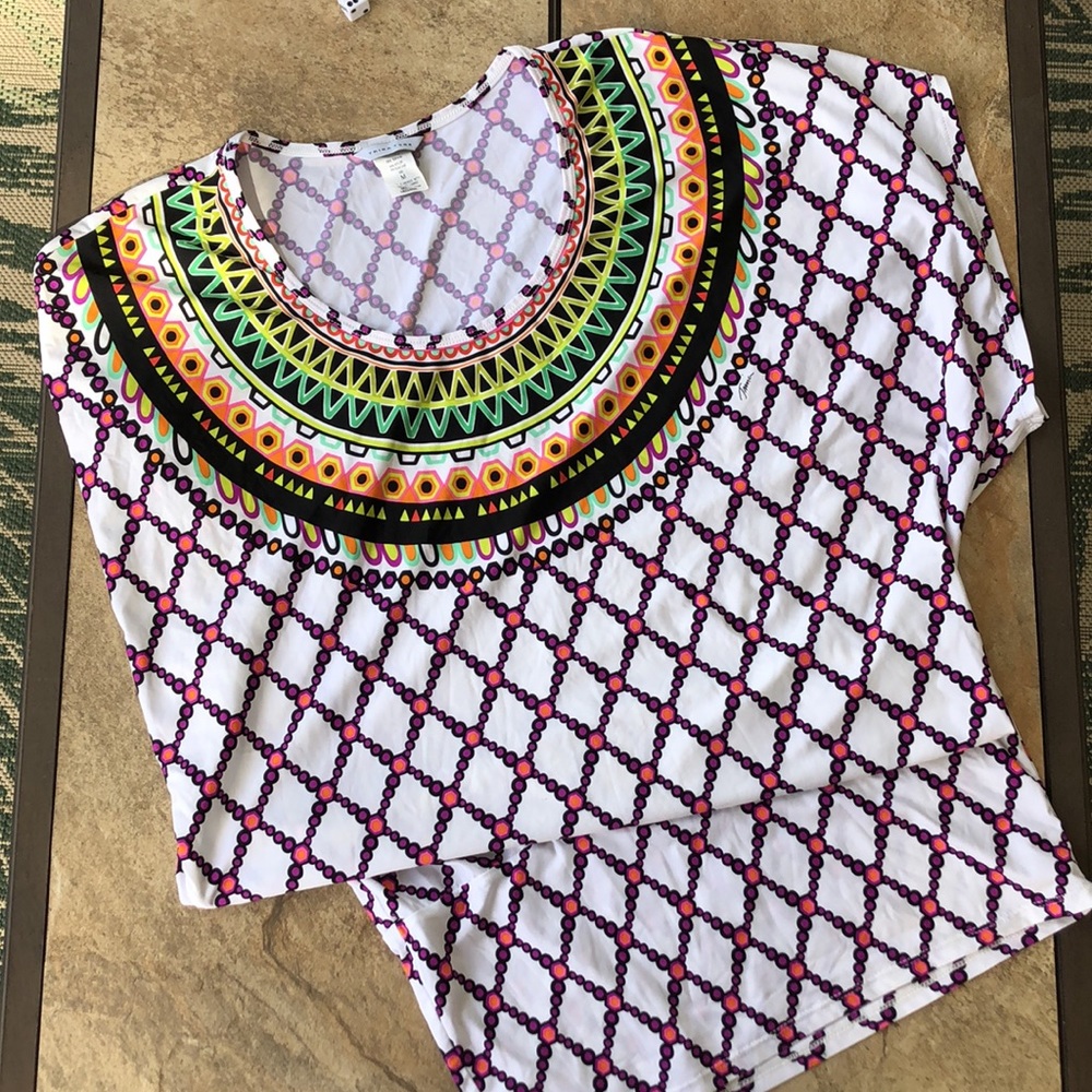 Trina Turk banded waist cover up